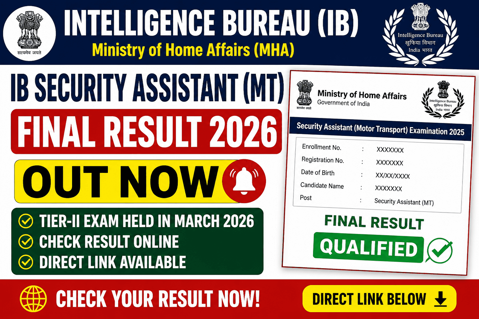 IB Security Assistant MT Final Result 2026