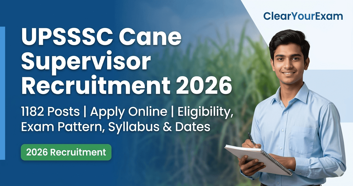 UPSSSC Cane Supervisor Recruitment 2026 Out for 1182 Posts